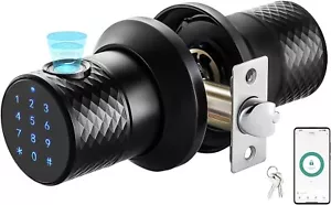 Smart Fingerprint Door Knob with Keypad, Keyless Touchscreen Digital Entry - Picture 1 of 8
