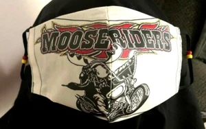 *** Elchreiter *** WENDE-Gesichtsmaske aus Baumwolle (Handarbeit) 2 - Bild 1 von 6