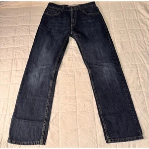 Levi's 505 Regular Fit Jeans Dark Wash Denim Classic Style Kids Size 20 Slim - Picture 1 of 7