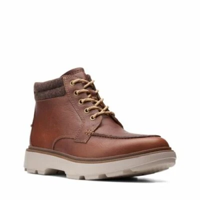 Clarks Hombre Dempsey Moc Bronceado Lea, Caminante Agarre Botines GB 10,11, 12G - Imagen 1 de 2
