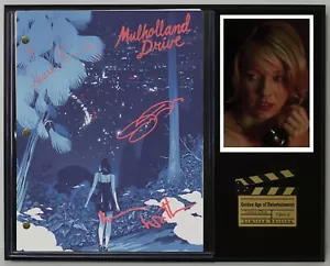 Pantalla de placa de madera con guión de película firmado de Mulholland Drive reproducción - Imagen 1 de 8