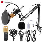 BM-800 Condenser Microphone Kit Studio Pop Filter Boom Scissor Arm Stand Mount