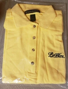 VTG Cross Creek Polo Le Bleu NOS Medium M Embroidered Womens Ladies Yellow Golf - Picture 1 of 3