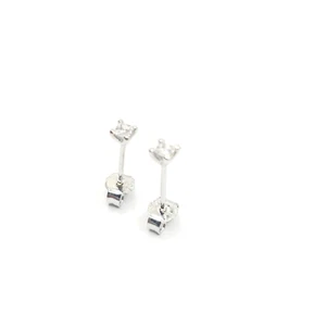 Exquisite Weißgold 750 Diamant Ohrstecker 2x 0.11ct F/IF(Lupenrein) ins. 0,22ct - Bild 1 von 9