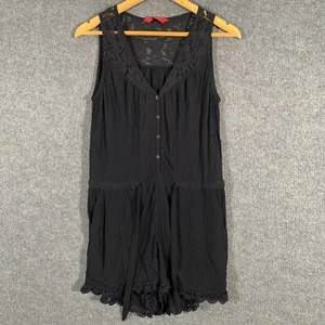 Tigerlily Playsuit Womens 10 Black Lace Sheer Jumpsuit Evening Formal Cocktail - Picture 1 of 15