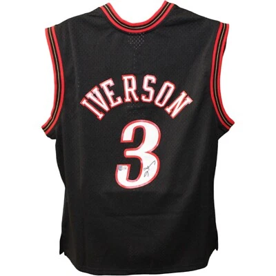 Allen Iverson Signed Philadelphia 76ers Mitchell&Ness Black Beckett 44403 - Image 1 of 4