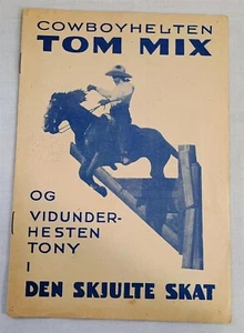 Vintage Danish Tom Mix Movie Program Den Skjulte Skat Hidden Gold - Bild 1 von 5