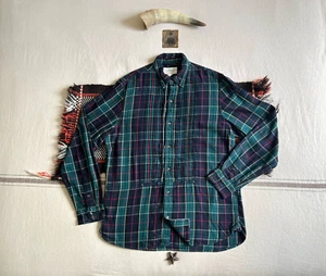 Denim Supply Shirt XL Blue Green Red Madras Check Cotton Pleated Front RRL-ish - Picture 1 of 16