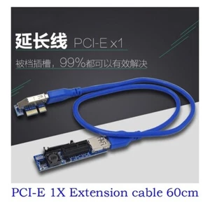 Mini przedłużacz 4pin PCI-E PCI Express Extension1X Riser Card Power USB 60cm - Zdjęcie 1 z 12