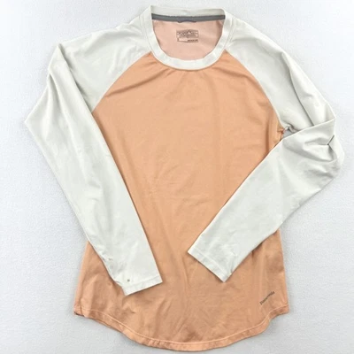 Camisa Patagonia Tropic Comfort feminina manga longa tripulação tamanho P rosa/branco 52105 - Imagem 1 de 4