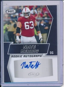 Nate Herbig 2019 Sage Hit Premier Draft Rookie Card RC Auto #A21 - Bild 1 von 1