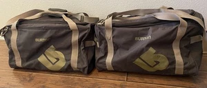 2 Burton Vintage Cargo Bag Duffle Bag Travel Snowboard Gym Large Green Tan - Picture 1 of 8