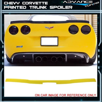 For 05-13 Corvette C6 2Dr Painted #WA300N Velocity Yellow Tintcoat Trunk Spoiler Foto 1 de 4