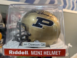 Len Dawson Purdue Boilermakers autographed signed Mini Helmet No Coa - Picture 1 of 2