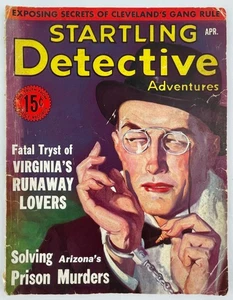 Startling Detective Adventures, April 1936, Vintage True Crime Stories, Pulp - Imagen 1 de 5