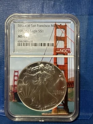 1987 American Silver Eagle NGC MS69 - Image 1 of 3