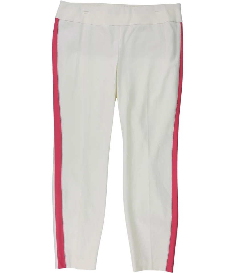 Pantalones informales a rayas laterales Alfani para mujer, marfil, 14 Foto 1 de 1