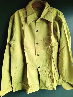 Camisa Rockabilly Vintage Años 40 Cuello Gab Lazo Grande ML NOS FIJADOR MANCHADO SIN USAR  Foto 1 de 4