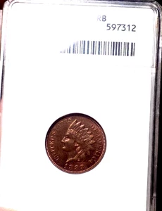 CENTAVO INDIO 1888 ANTIGUO ANACS PR 62++++ RB IMPRESIONANTE PRUEBA ¡MEJOR FECHA!! - Imagen 1 de 8