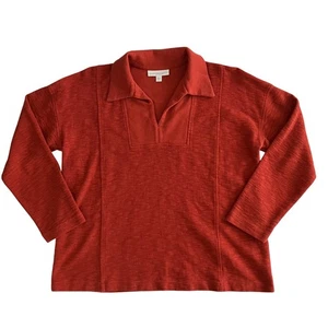 J.Jill Pure Jill Womens Slouchy Slub Knit Organic Cotton Top Coastal Boho Size M - Picture 1 of 8