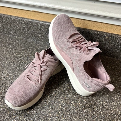 Skechers Memory Foam Womens Sz 7 Rose Pink Knit Fabric Running Shoes Slip On Low - Image 1 of 4