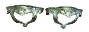 Fleur De Lis Scroll Wall Shelf Vintage Ornate Art Nouveau Set of 2 Syroco Style - Picture 1 of 11
