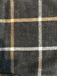 1.25mx1.5m wide piece of heavy chenille checked fire retardant fabric - Picture 1 of 5