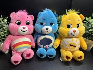 Vintage 3er-Set CareBears Funshine Cheer & Rare 2020 Grumpy Bear Plüsch 10 Zoll Sehr guter Zustand - Bild 1 von 6