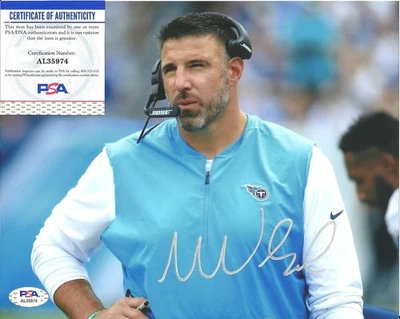Mike Vrabel Signed 8x10 Photo PSA COA Tennessee Titans - Image 1 of 2
