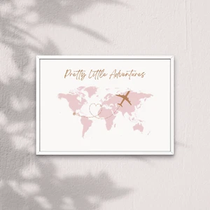 World Map Cork Board Pin Board Gift Idea - Picture 1 of 5