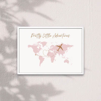 World Map Cork Board Pin Board Gift Idea - Image 1 of 4