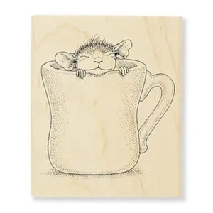 HAUSMAUS DESIGN "WARME TASSE" 2008 HOLZBLOCK STEMPEL VERGRIFFEN - Bild 1 von 2