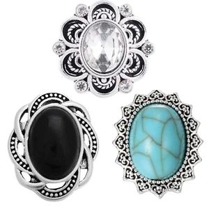 Oval Snap Jewelry Ginger Charm 20MM Rhinestone Pearl Vintage Custom Charm Button - Picture 1 of 13