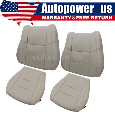 Driver & Passenger Perforated Leather Seat Cover Tan For Dodge Durango 2011-2018 Foto 1 de 4