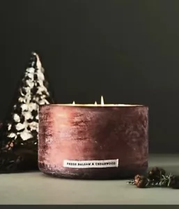 Anthropologie Glas Waldkerze groß gold Weihnachtsbaum Urlaub - Bild 1 von 5