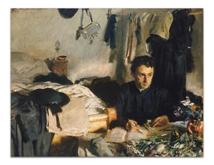 John Singer Sargent PADRE SEBASTIANO (1900's) Vintage Painting 17x22" Art Print - Picture 1 of 2