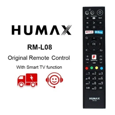 Genuine Humax RM-L08 For HD TV Recorder Remote FVP-4000T FVP-5000T Freeview Play - Image 1 of 4