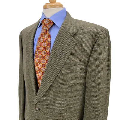 Corneliani Men's Brownish Earth Green Wool Cashmere Blazer Sport Jacket Mens 42L - Image 1 of 4