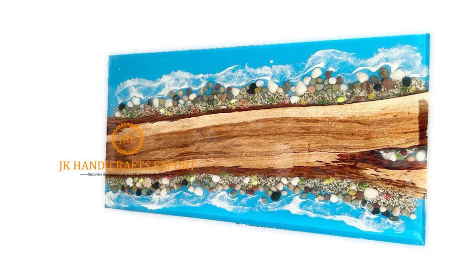 Custom Order  Epoxy Resin Dining Coffee Table Top Ocean Design Home Decor Gift - Image 1 of 4
