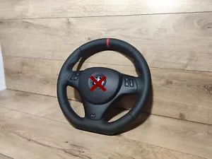 BMW E81 E82 E88 Steering Wheel M Flat Bottom CUSTOM E90 E91 E92 E93 M3 - Picture 1 of 7