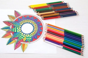 Lápices de colores 2 en 1 Paper Mate 24 quilates dibujo de doble extremo preafilados nuevos en paquete - Imagen 1 de 4