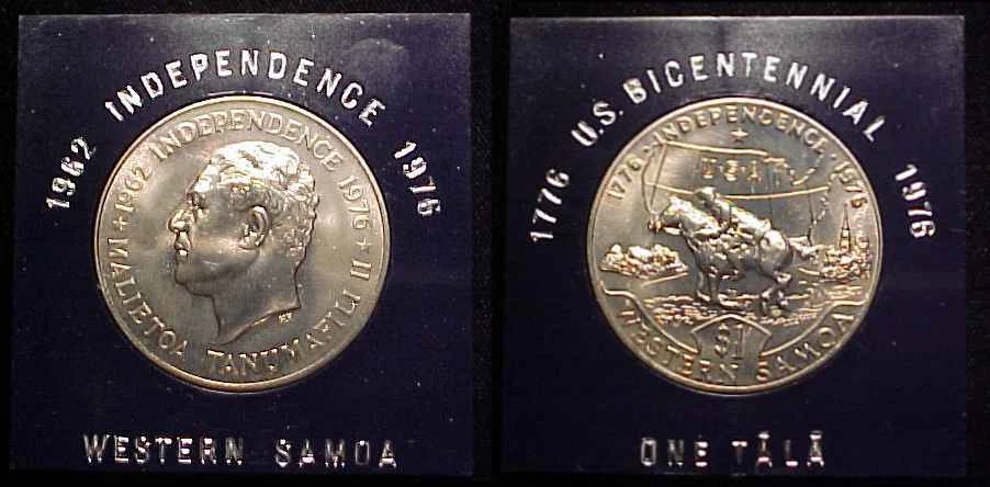 SAMOA 1976 Tala U.S. Bicentennial Ch BU W/Case - Image 1 of 1