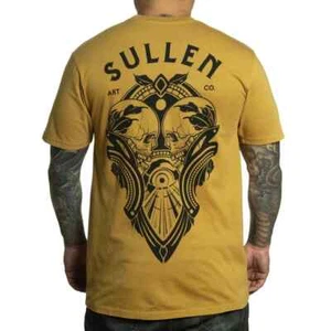 Sullen Two Skulls Men's Wood Thrush Alternative Tee-Shirt Skull Tattoo SCM5244 - Picture 1 of 4