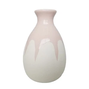Isaac Mizrahi Vase Loves XO Sienna Hand Dipped Two-Tone Ceramic Decorative Vase - Picture 1 of 6
