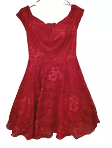 Windsor Damen Spitzen Minikleid Größe Small dunkelrot Spitze Herzausschnitt NEU - Bild 1 von 12