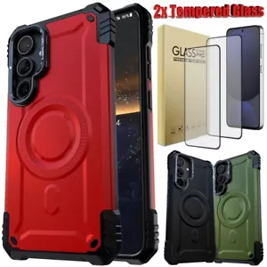 For Samsung Galaxy S24 FE Lens Stand Shockproof Hard Case Cover Screen Protector - Picture 1 of 30