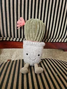 Jellycat Amuseables Silly Succulent Barrel pianta di cactus 7,5” nuovo con etichette nuovo con etichette - Foto 1 di 4