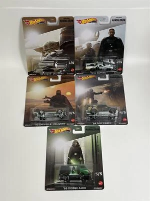 Hot Wheels Star Wars The Mandalorian 5 Auto Set Vera Piloti 1:64 DLB45 979T - Immagine 1 di 4