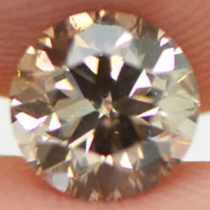Rund geschliffener Diamant echt ausgefallen braun Farbe lose VS2 verbessert 1,22 Karat 6,89 mm - Bild 1 von 8