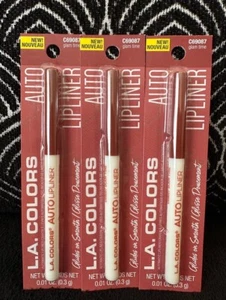 3pk LA COLORS GLAM TIME C69087 AUTO TWIST UP CRAYON LIP LINER PENCIL LIPLINER - Picture 1 of 3
